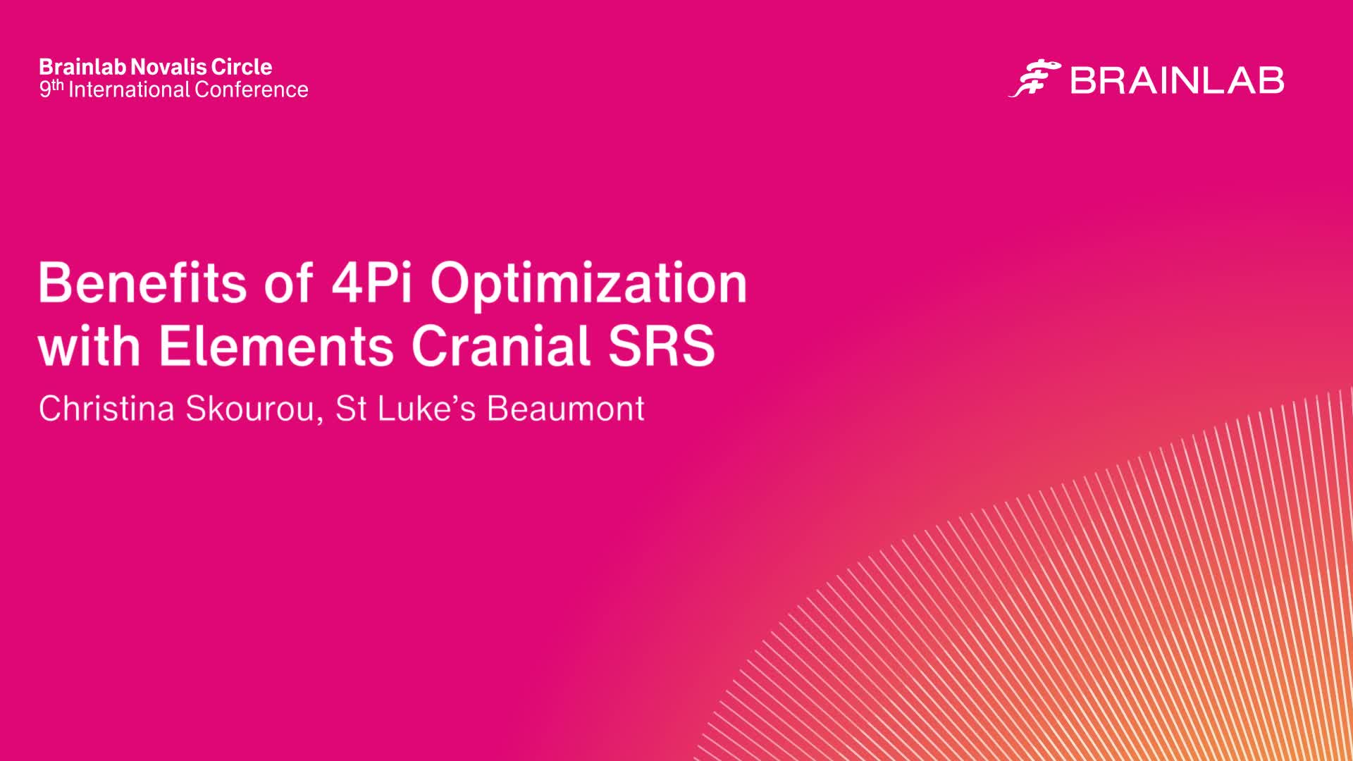 Benefits of 4Pi Optimization with Elements Cranial SRS
